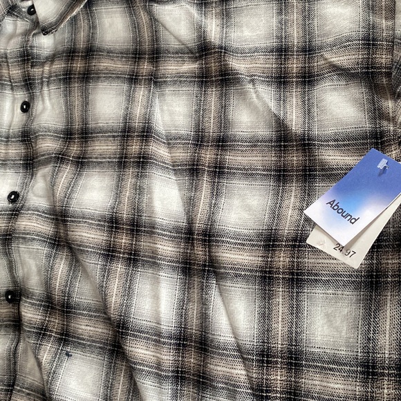 (A6) ABOUND Black White CeCe Oversized Plaid Button down front Shirt, Sz 3X, NWT - Picture 9 of 10